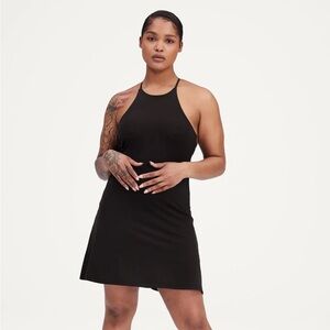 GIRLFRIEND COLLECTIVE Black Naomi Workout Dress Size Medium Built-in Shorts